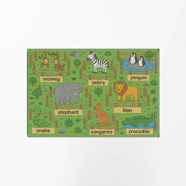 Hayvanat Bahçesi Çocuk Halısı