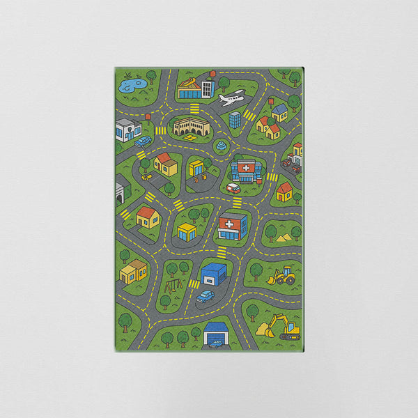 Araba Yolu Çocuk Halısı